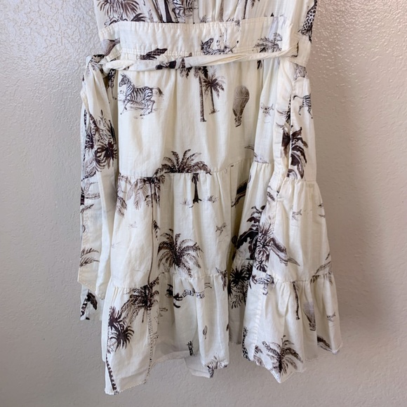 Banana Republic Stampa Tropical Safari Resortwear Wrap Dress Size XS - Picture 9 of 14
